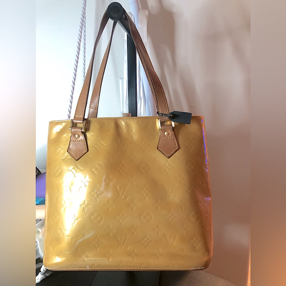 LOUIS VUITTON Yellow Vernis Tote